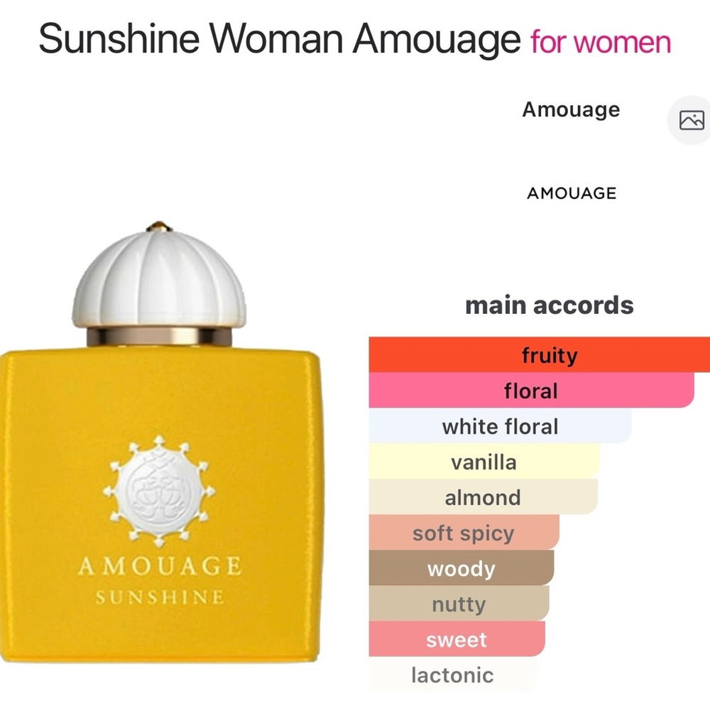 Amouage Sunshine Women's Perfume DECANT 5 ML